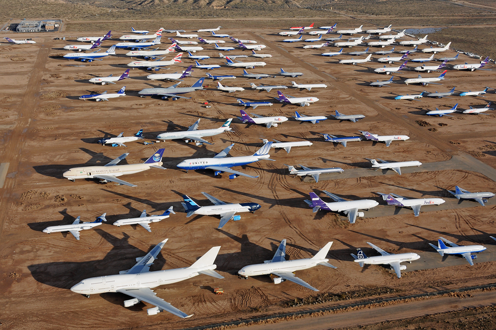 The great aviation graveyard: New aerial images show 