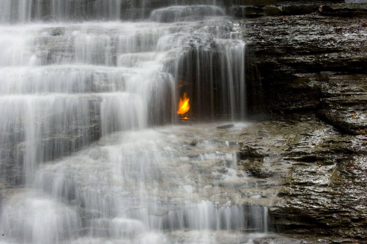 Eternal Flames Falls, Chestnut Hills Park, New York