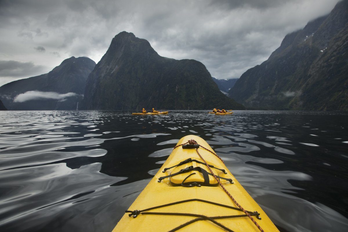 Kayaking Milford Sound New Zealand