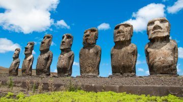 Moais Ahu Tongariki, Easter Island, Chile