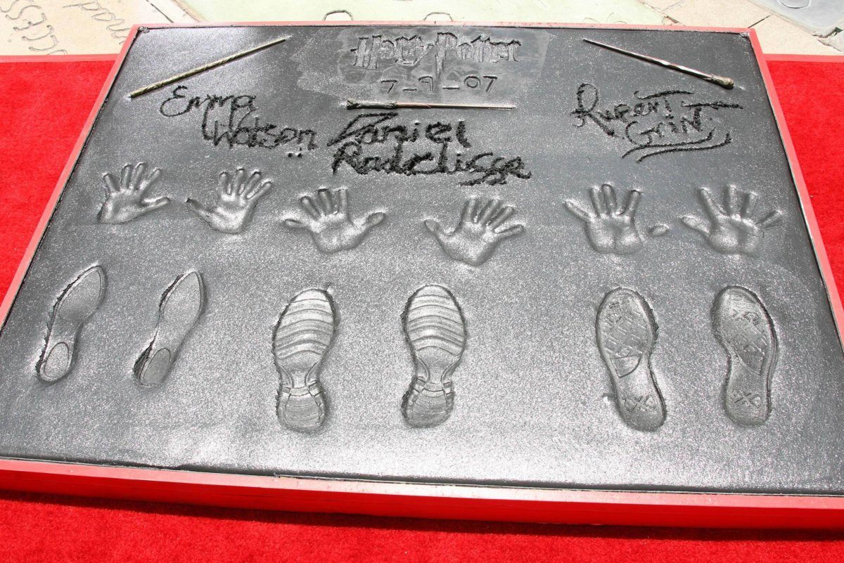 Footprints of the Harry Potter stars