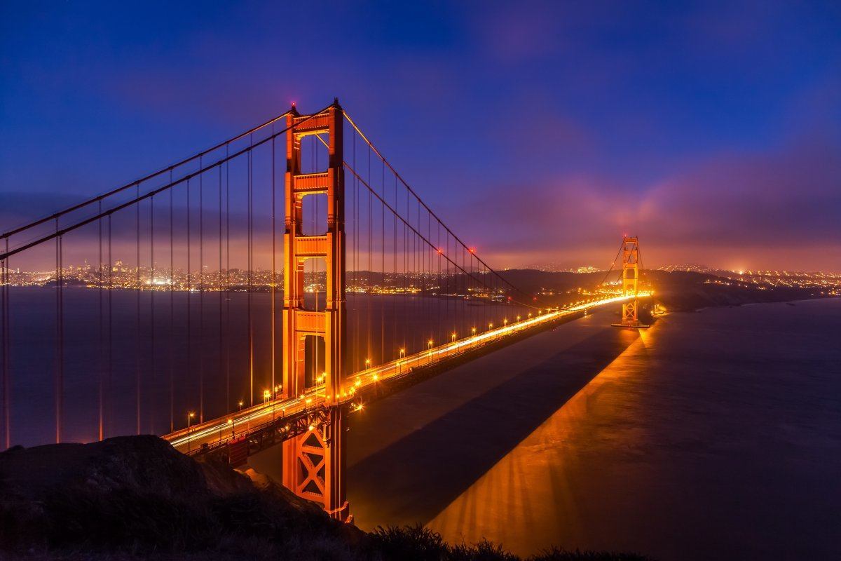 The gorgeous Golden Gate Bridge landmark today