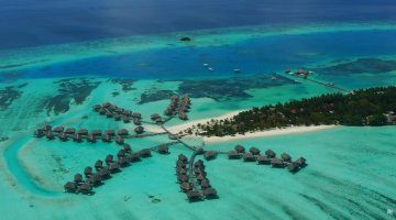 Katy and Russell spent some of their honeymoon at the Four Seasons Kuda Huraa in the Maldives