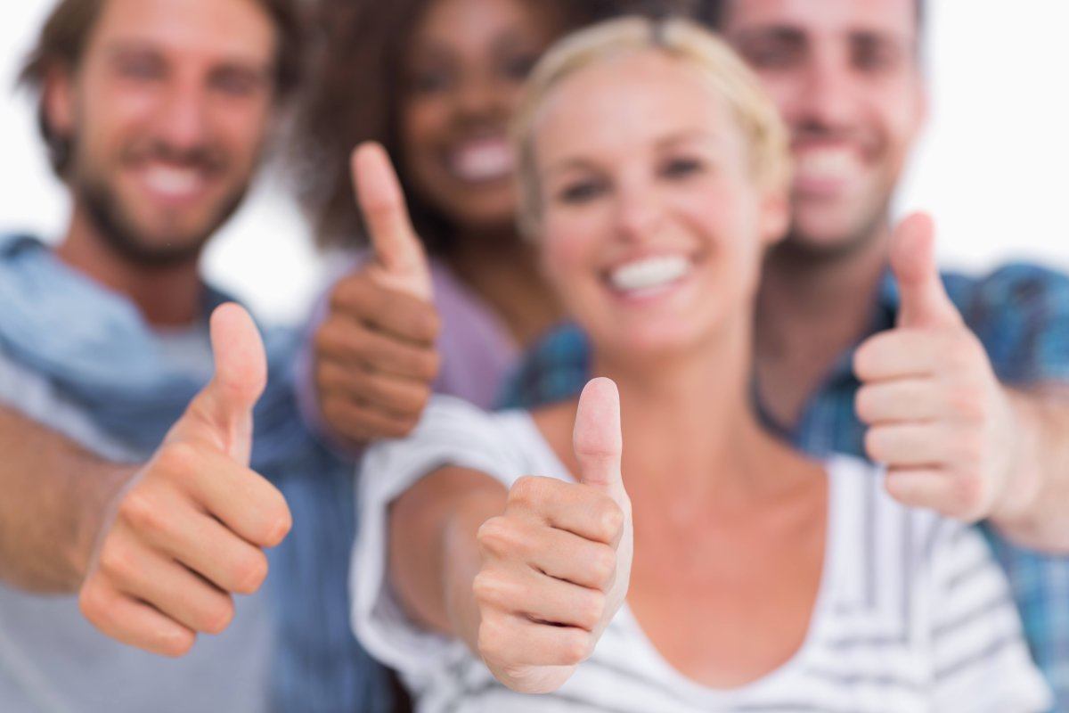 Interesting facts about Germany, thumbs up means one.