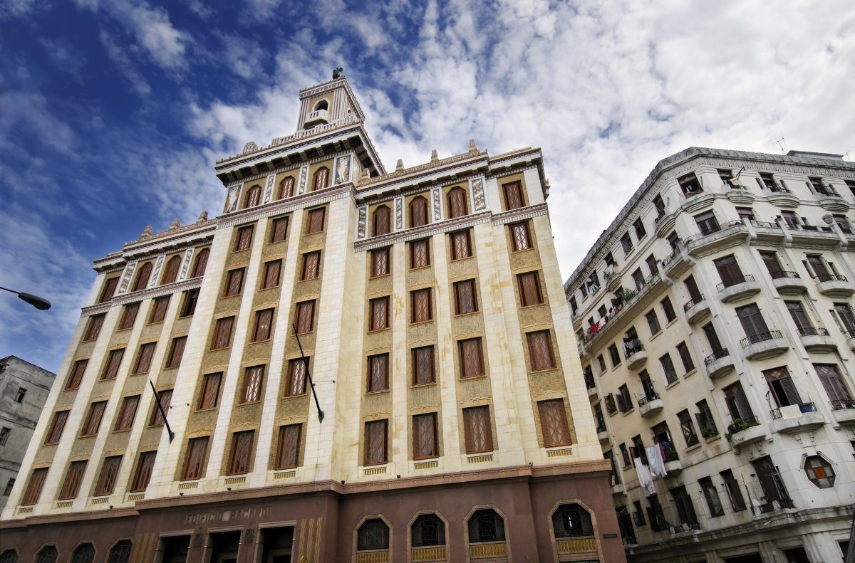 The Art Deco Bacardi building in Havana is a landmark.