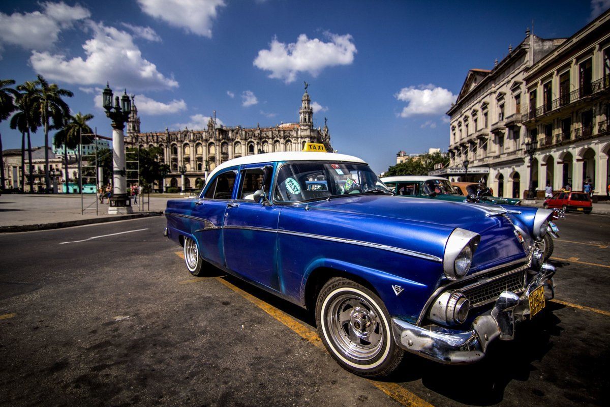 Old American classic car in Havana