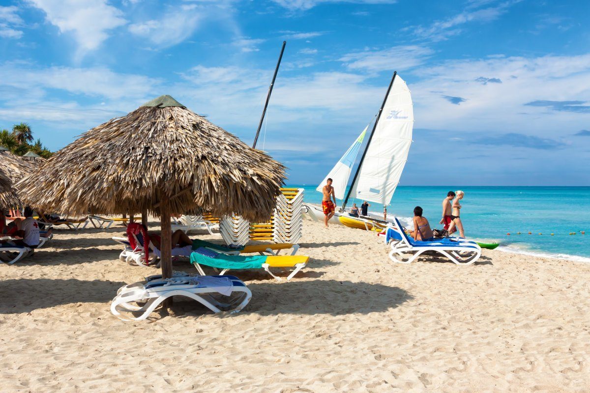 Beach resort in Veradero, Cuba.