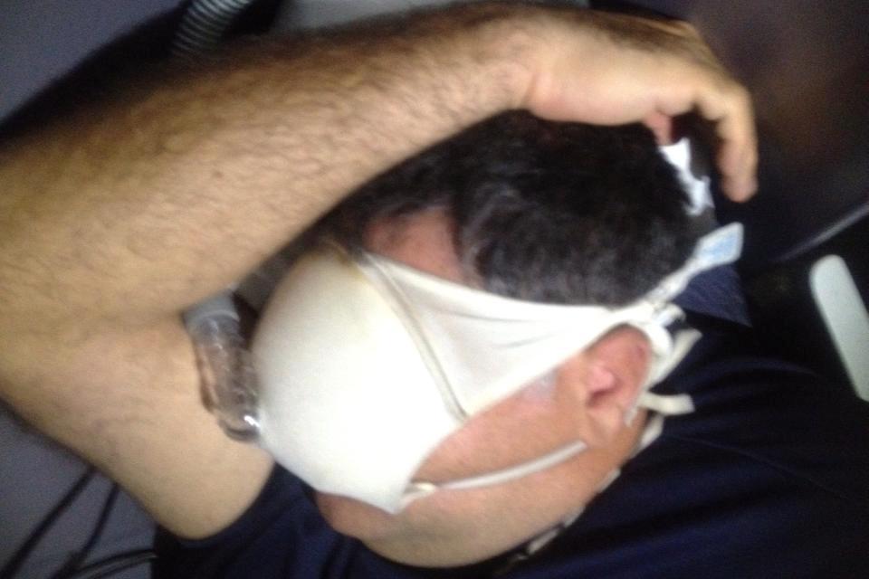 Bra Eyeshade on Plane
