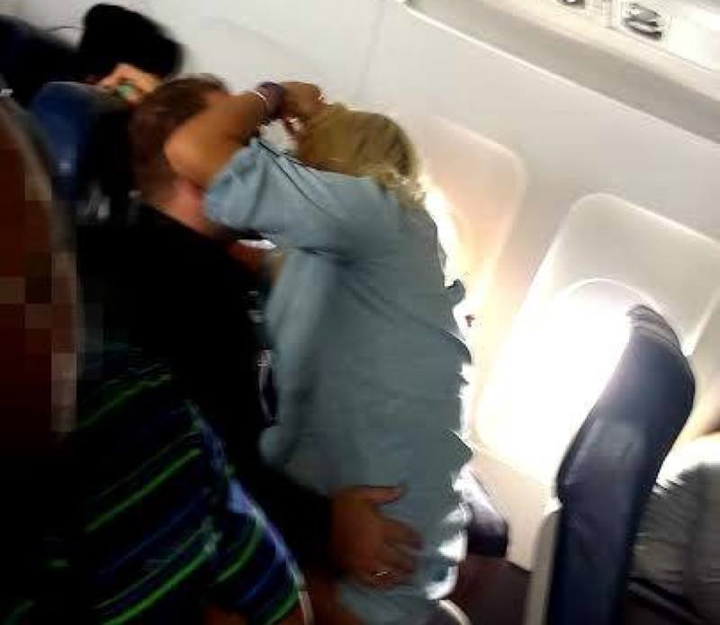 Couple Making out on Flight