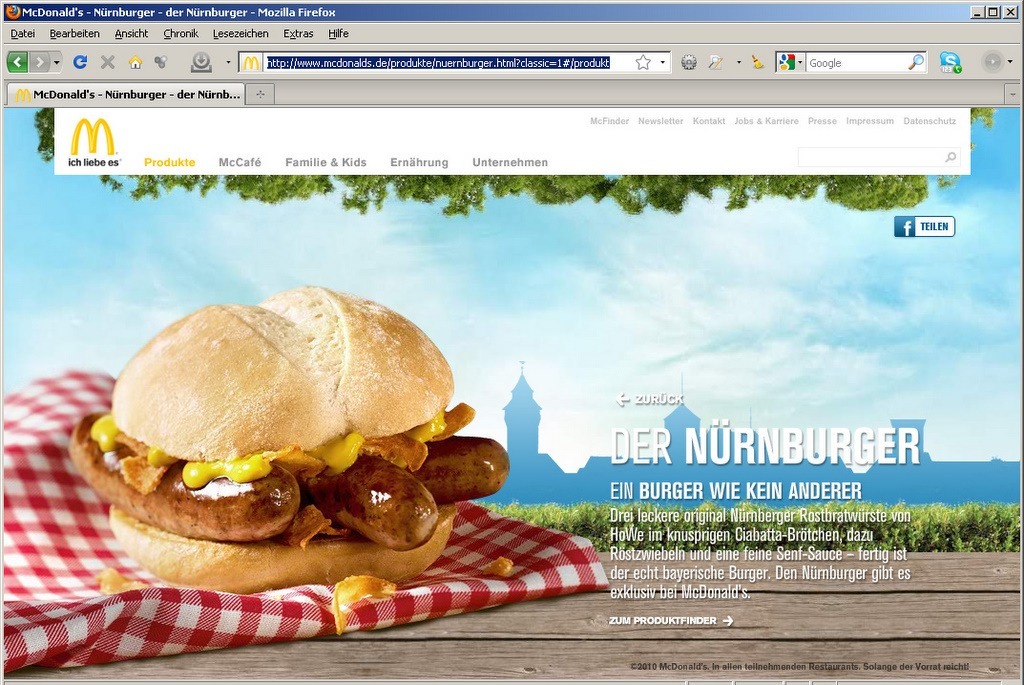 international McDonalds meals