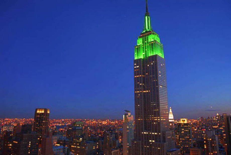 landmarks go green for ireland