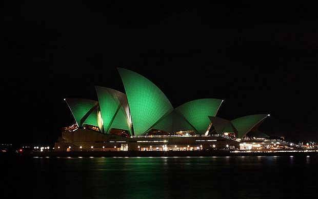 landmarks go green for ireland