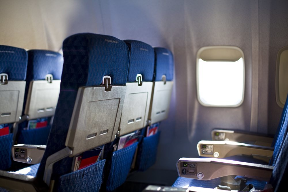 tested areas on an airplane
