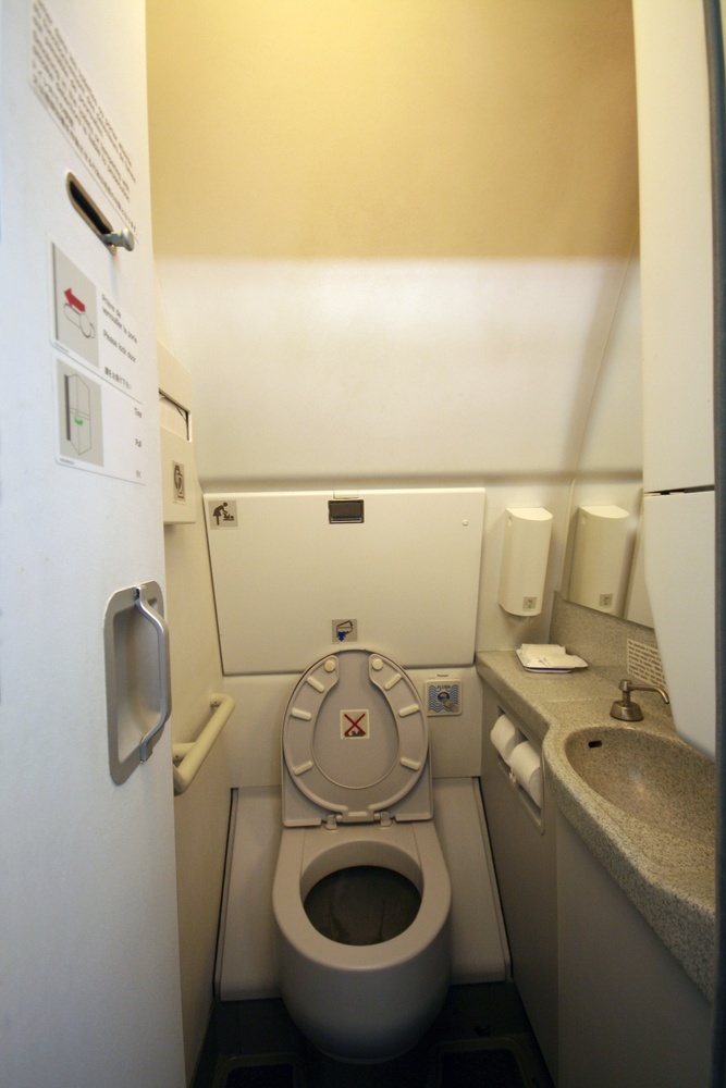 tested areas on an airplane