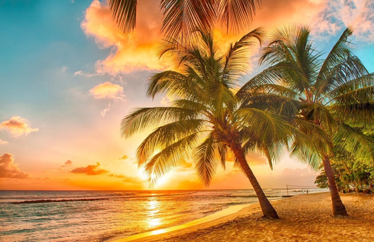 Beautiful Sunset Over Barbados