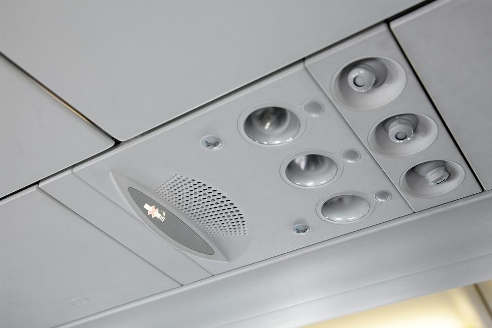 tested areas on an airplane