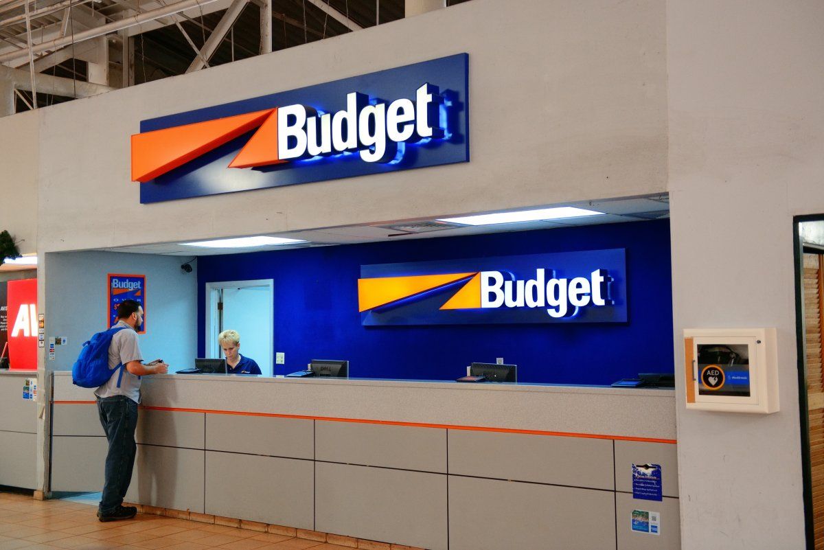 Car Rental Company Counter At Airport