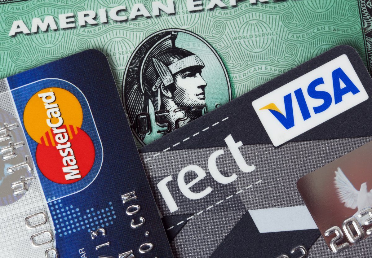 Closeup Of Credit Cards