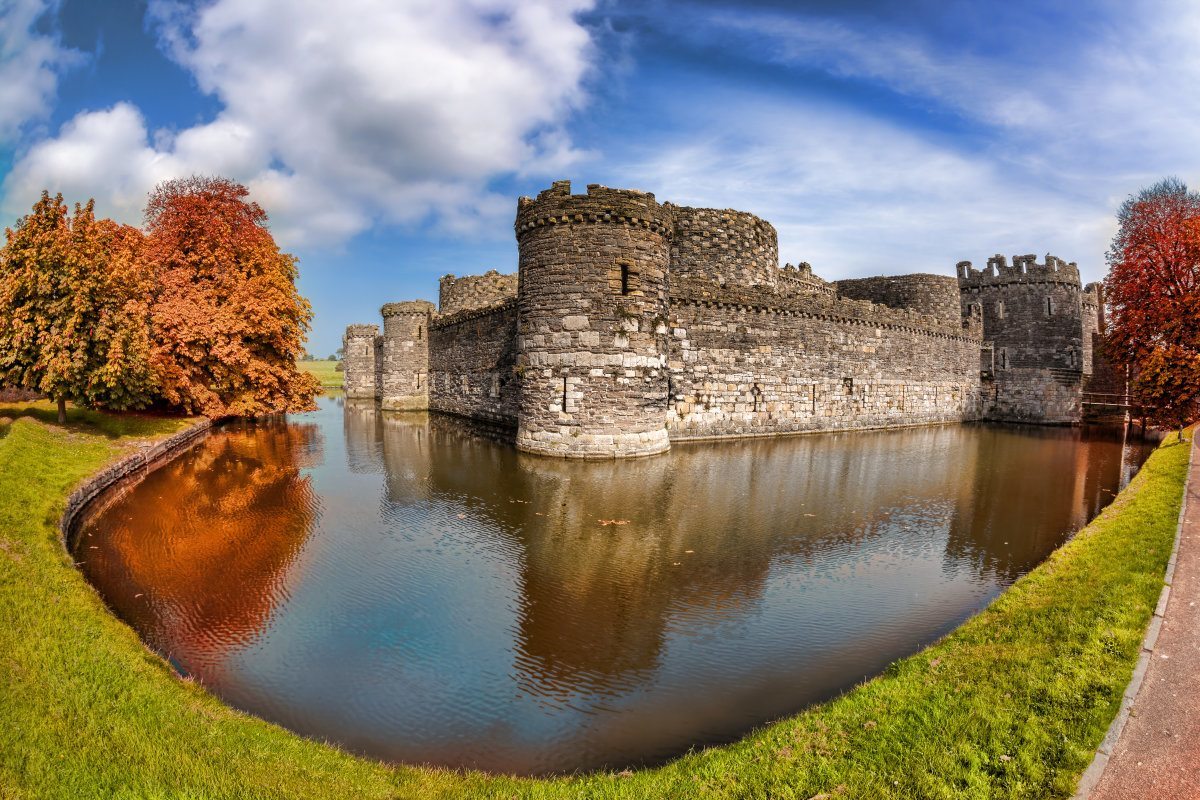 Famous Beaumaris Castle In Anglesey, North Wales