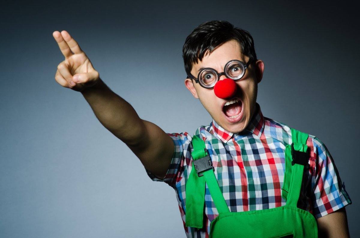 Funny Clown Saluting Like Nazi