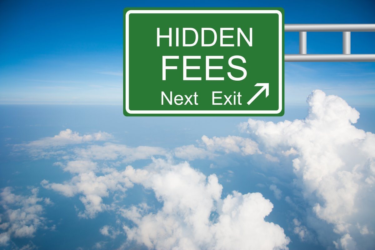 Hidden Fees Road Sign