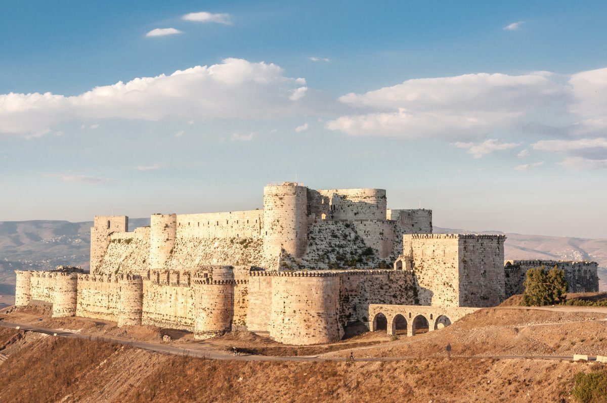 Krak Des Chevaliers, a Crusader Fortress In Syria
