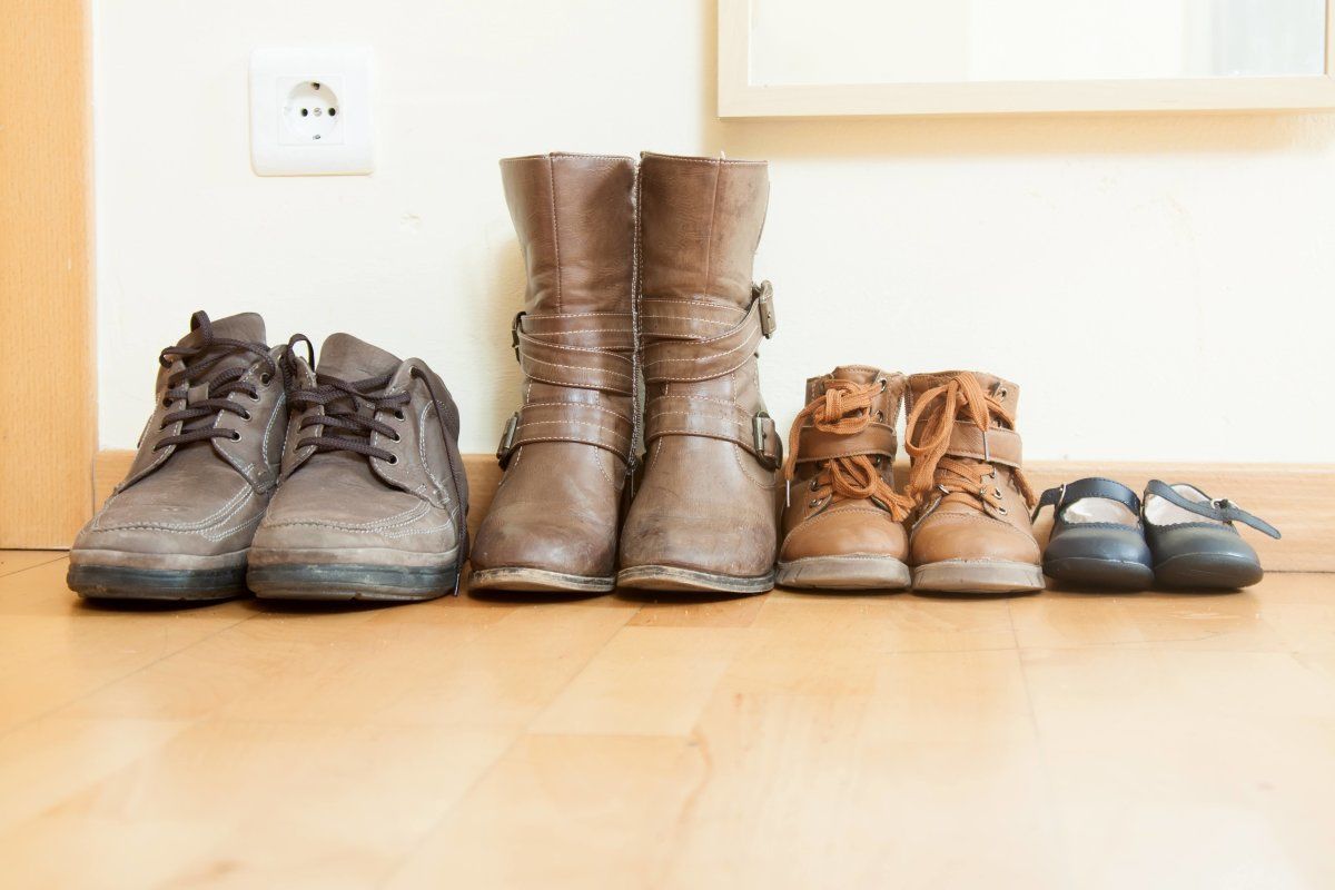 Leather Shoes On Floor