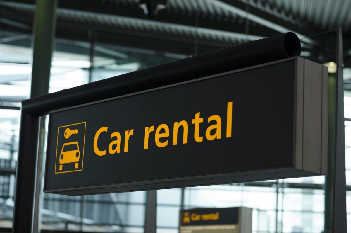Sign for Car Rental