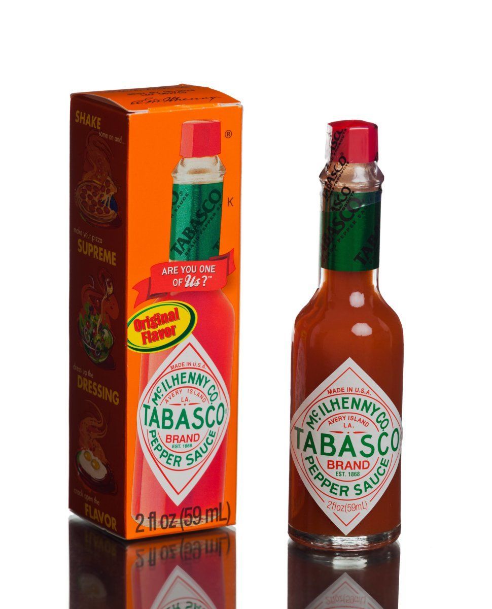 Bottle Of Tabasco Hot Sauce
