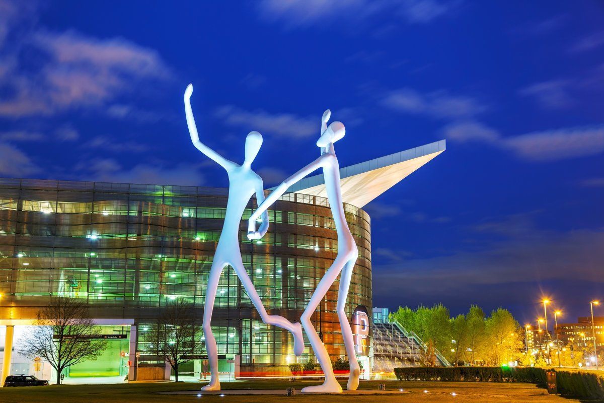 Denver Public Sculpture in The Denver Performing Arts Complex.