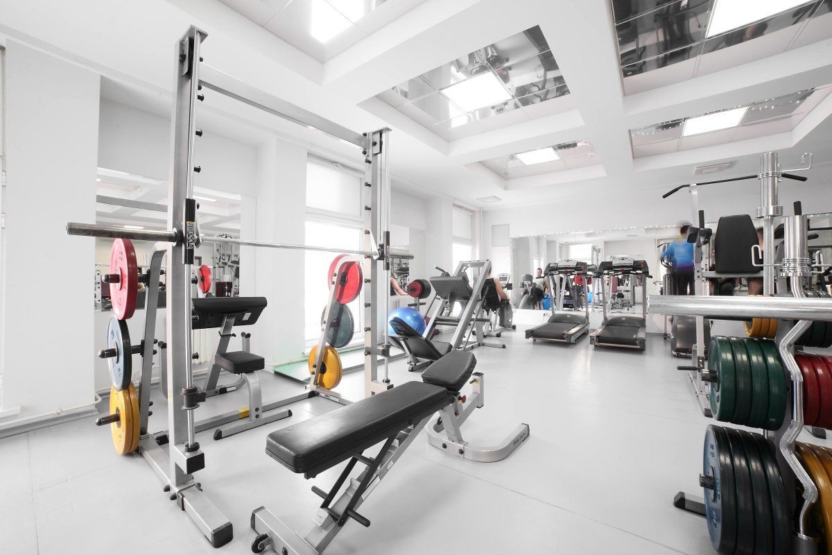 Interior Of New Gym With Equipment