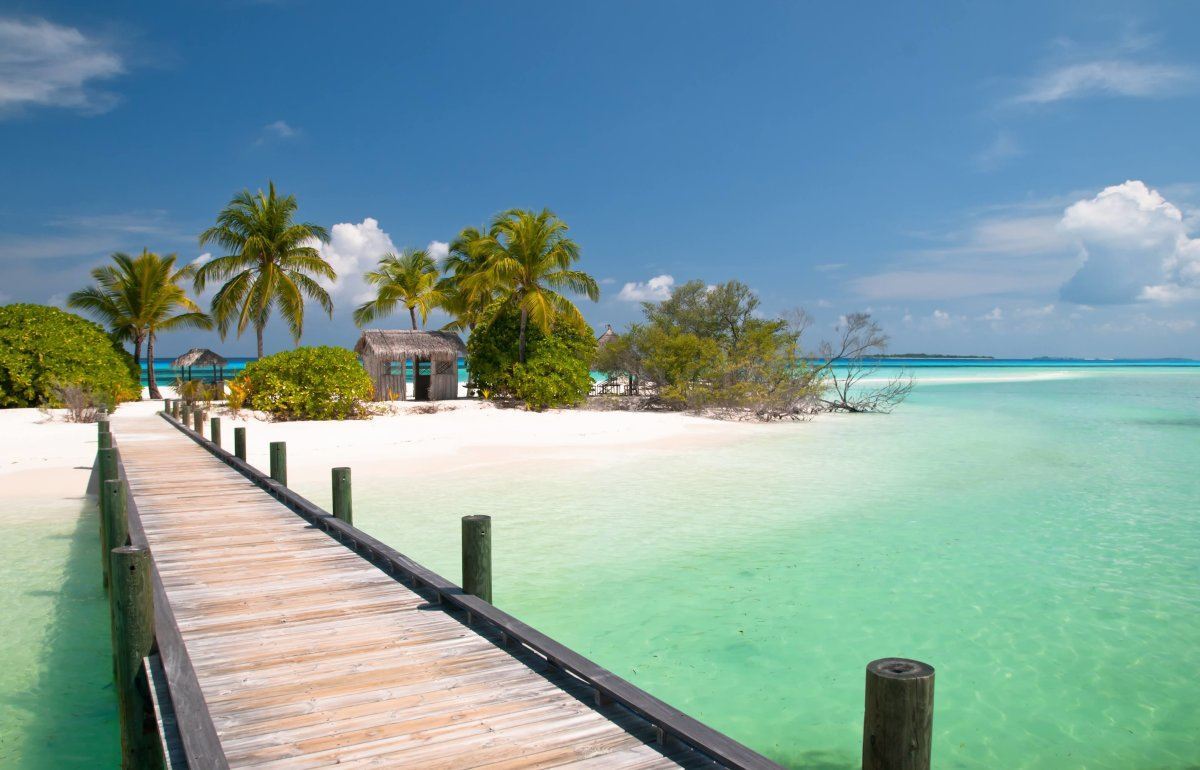 Jetty To A Tropical Beach