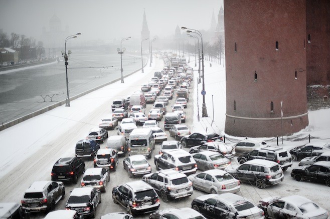 Moscow traffic jam