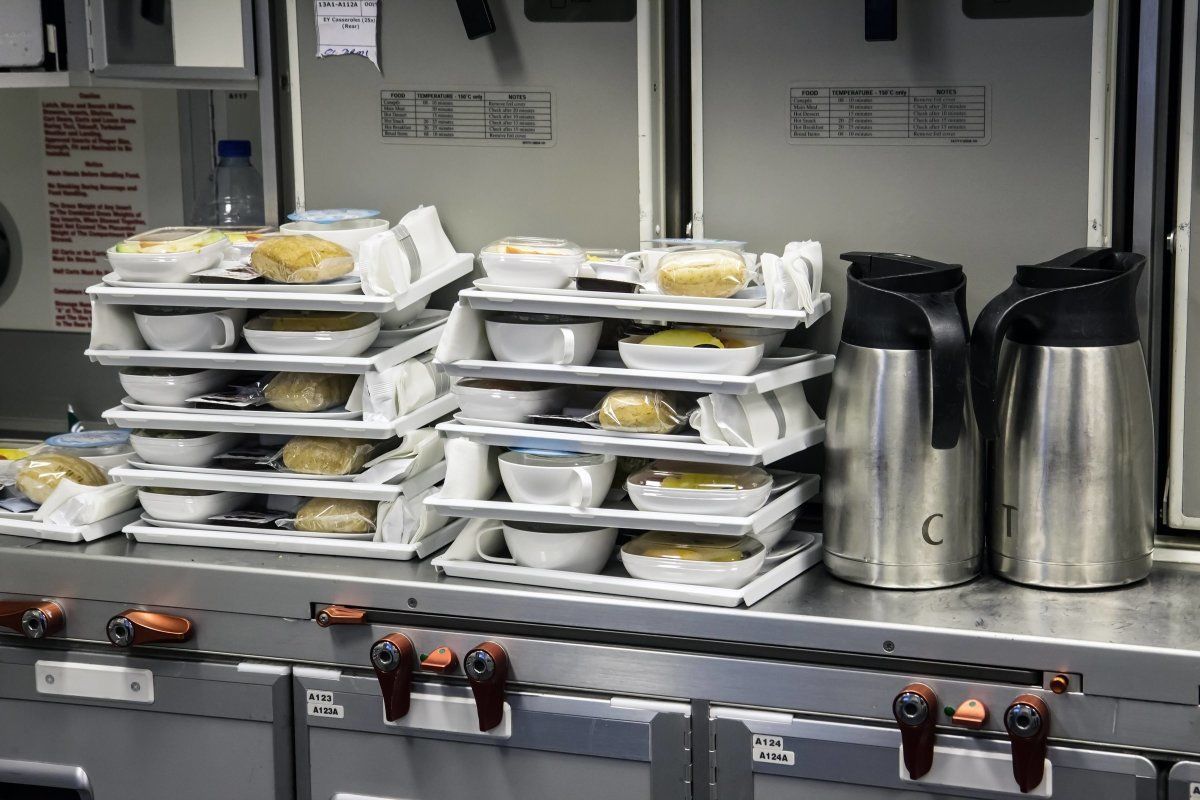 Preparing Food In The Kitchen Aircraft