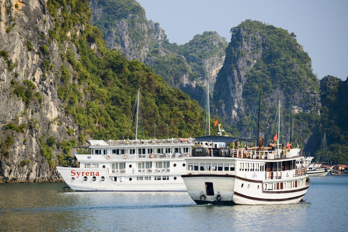 Small Ship In The Halong Bay, Vietnam