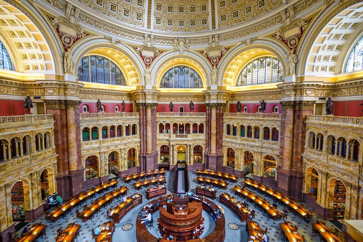 The Library Of Congress In Washington