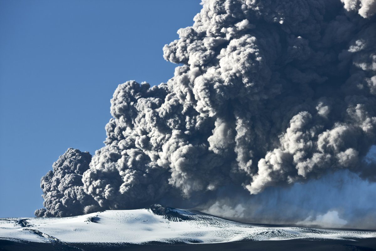 The Volcano Eyjafjallajokull Erupting In Iceland