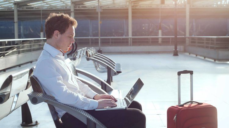 Using Internet In The Airport Terminal