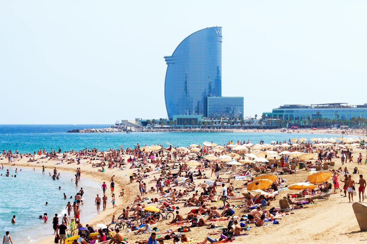 Barcelona, Spain - Barceloneta Beach