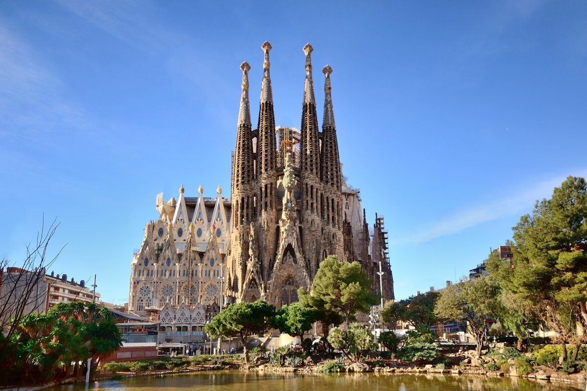 Barcelona, Spain - View Of The Sagrada Familia