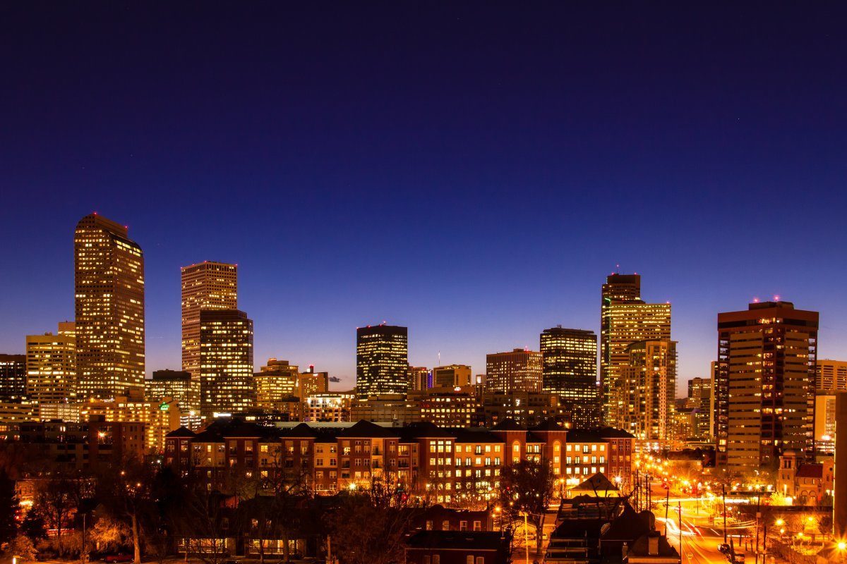 Close Up Of Denver Colorado Skyline