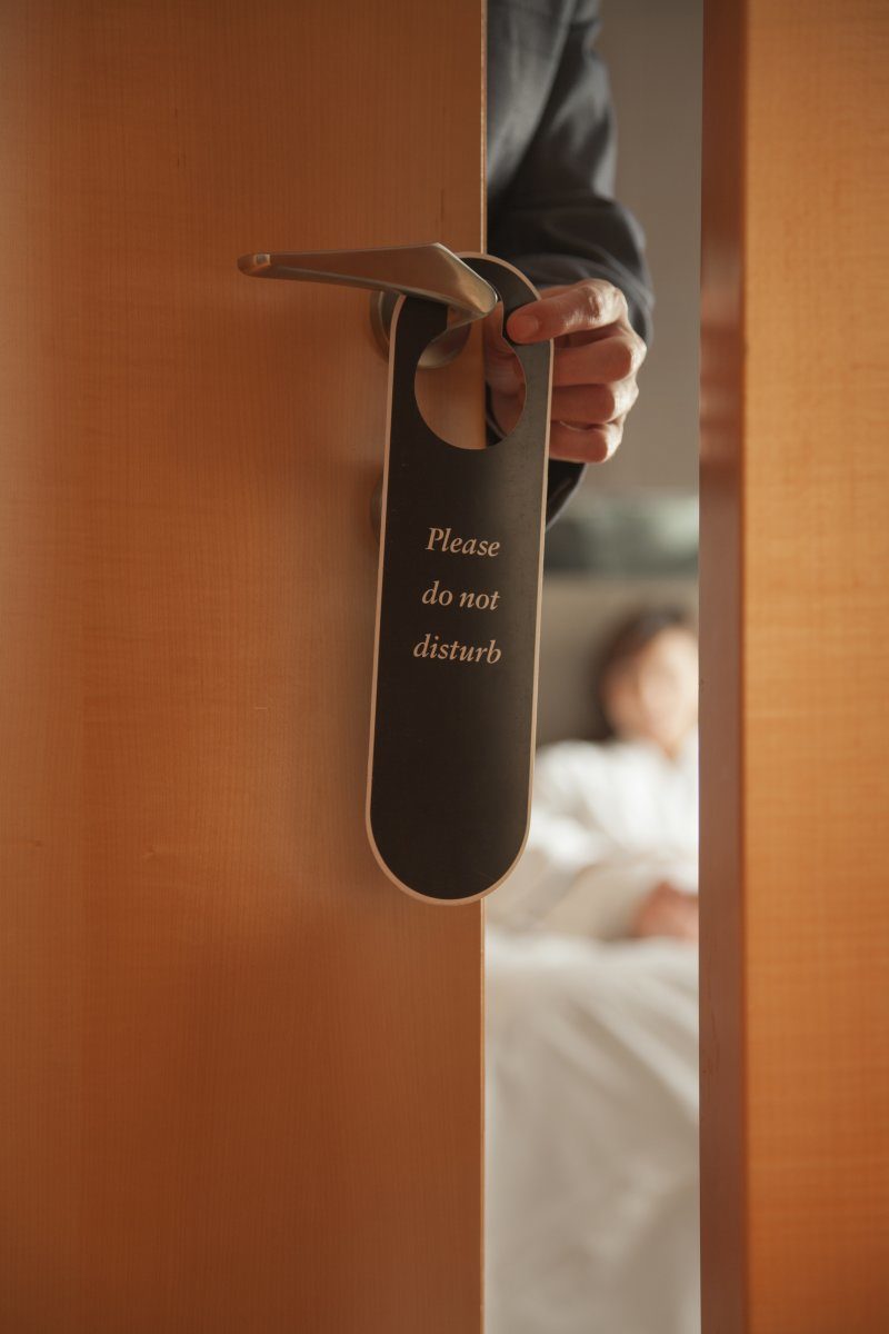 Do Not Disturb Sign On The Door
