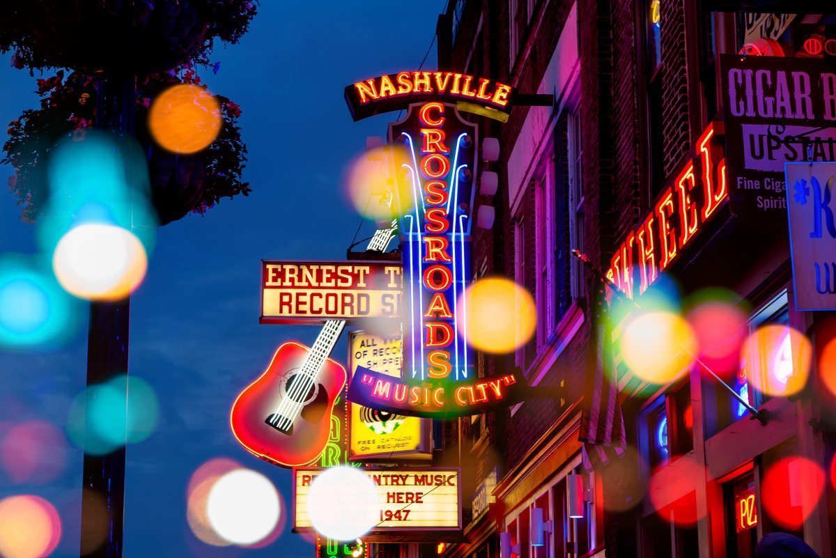Nashville - Neon Signs On Lower Broadway