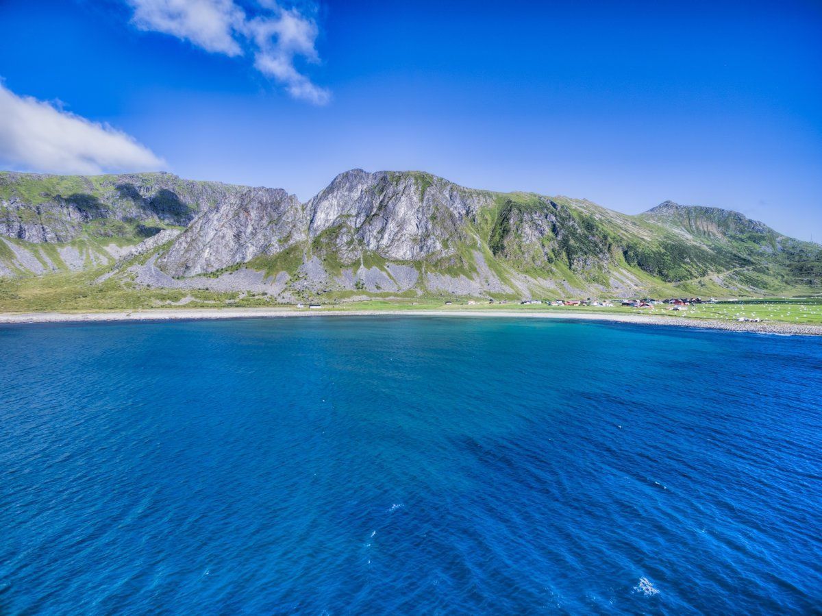 Scenic Aerial View Of Lofoten Islands In Norway