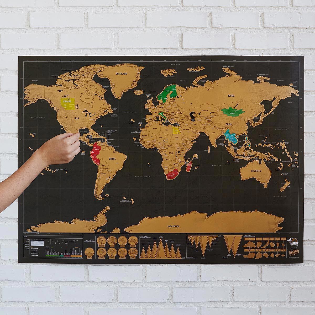 Scratchable World Map