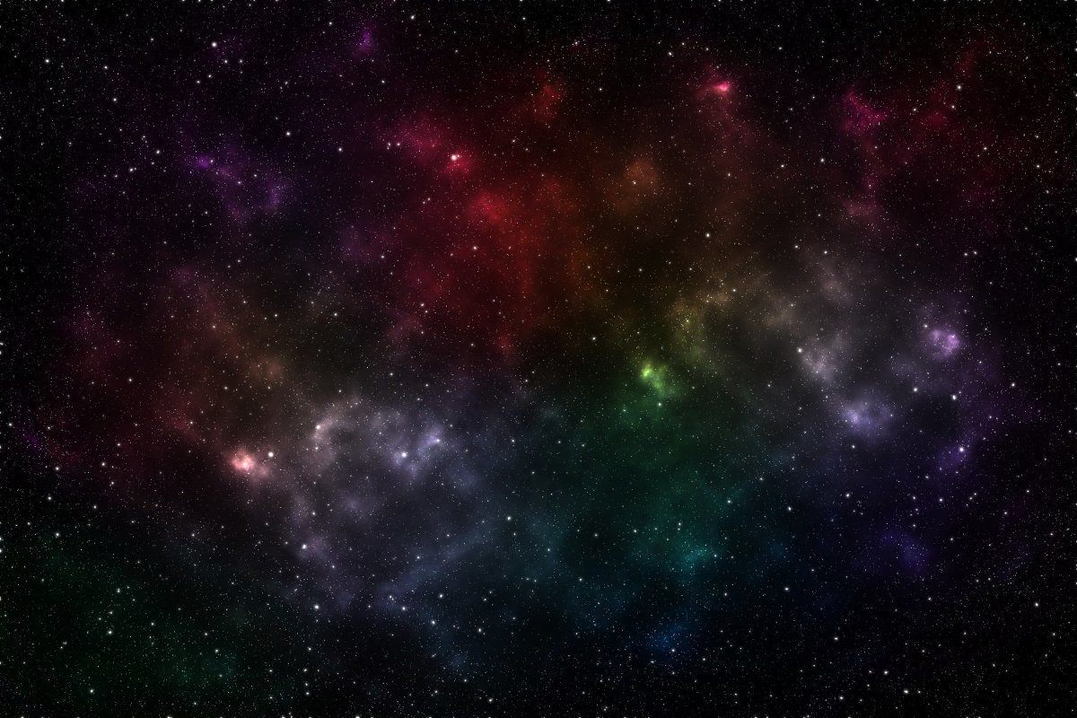 Universe Filled With Colorful Stars