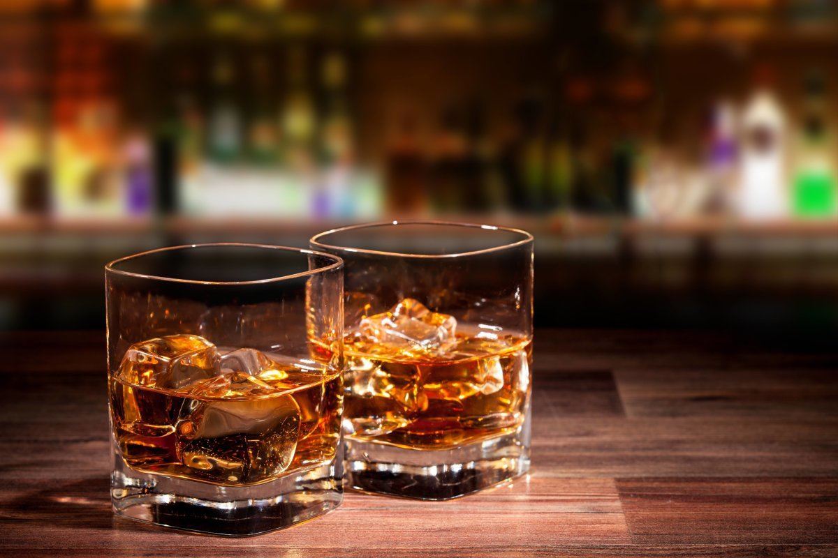 Whiskey Drinks On Wood