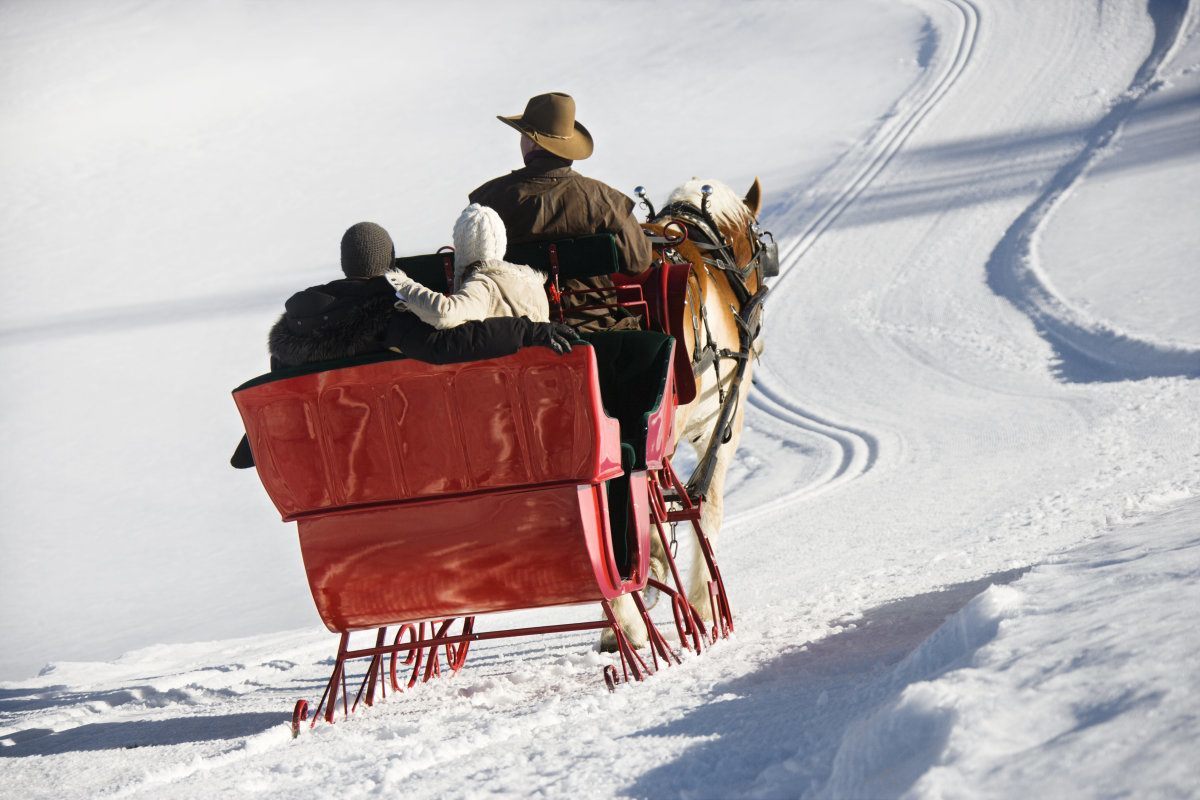 Couple Taking A Sleigh Ride.