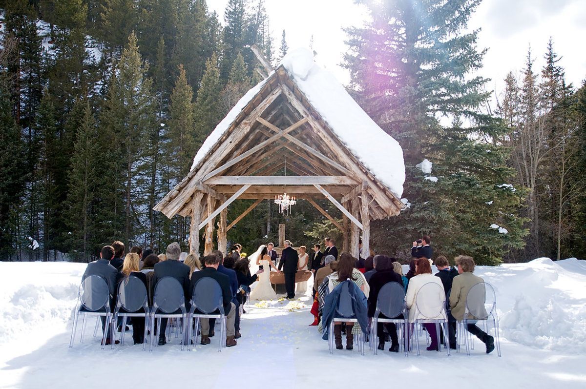 Dunton Hot Springs winter wedding