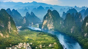 Landscape Of Guilin, Li River And Karst Mountains
